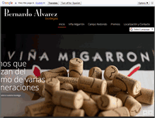 Tablet Screenshot of bodegasbernardoalvarez.com